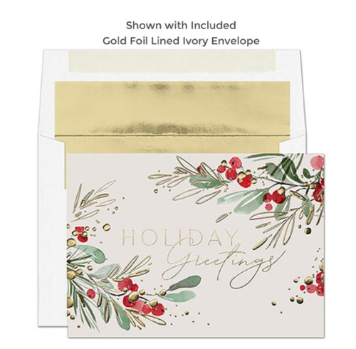 Masterpiece Studios Boxed Holiday Cards, Greens and Berries (1002600)