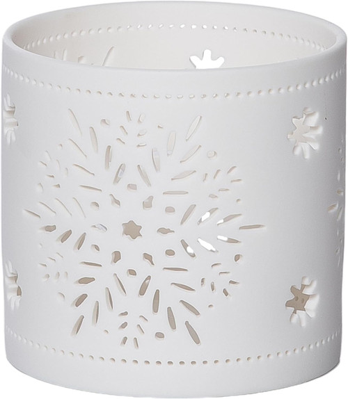 Gallerie II Snowflake Votive Candle Holder White (XVHD81018)