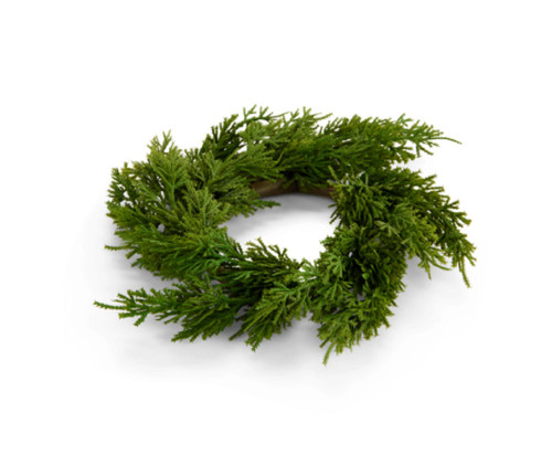 RAZ Imports 10" Cedar Mini Wreath Candle Ring (4641767)