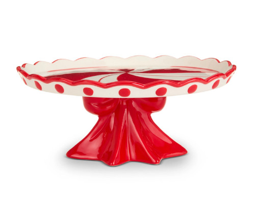 RAZ Imports 12" Peppermint Cake Stand (4611613)
