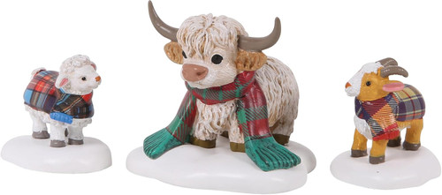 Department 56 Village Accessories, Highland Animals 3-Piece Figurine Set (6018400)