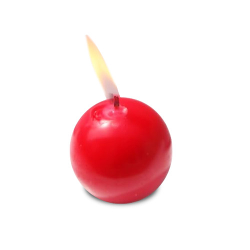 Biedermann & Sons Mini Ball Candle, Red (CBC40RD)