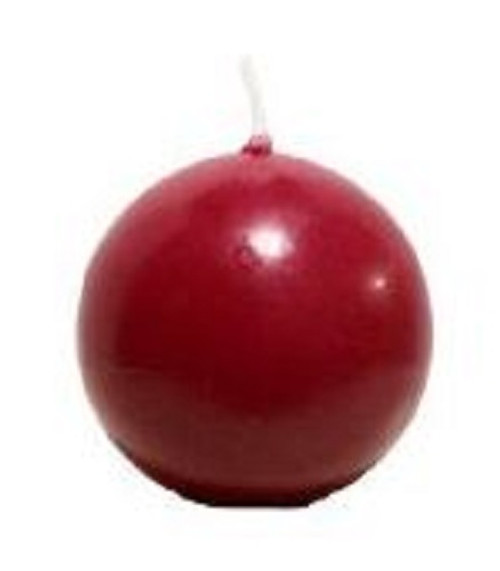 Biedermann & Sons 2.5" Ball Candle, Burgundy (CBC60BG)