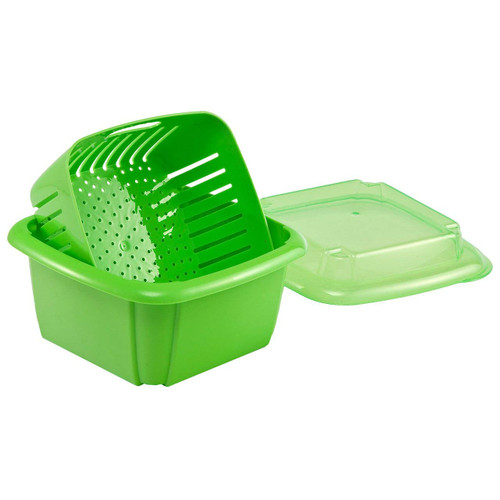 Gourmac 3-In-1 Berry Box, Green (374GREEN)