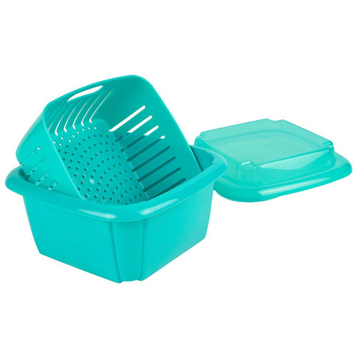 Gourmac 3-In-1 Berry Box, Turquoise (374TURQUOISE)