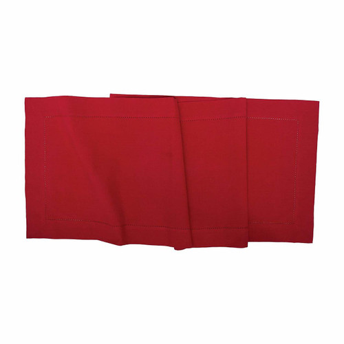C&F Home Quilted Table Runner, Hemstitch Crimson - 16x72" (842661786CR)