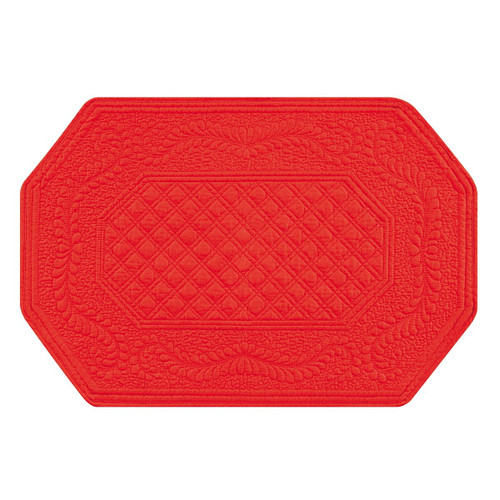 C&F Home Quilted Octagonal Placemat, Red - Set of 4 (812621350)