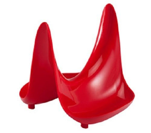 Gourmac Pot Lid Stand/Spoon Rest, Red