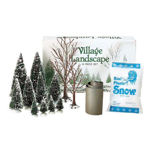 Department 56 Village Accessories Landscape Trees Snow Road