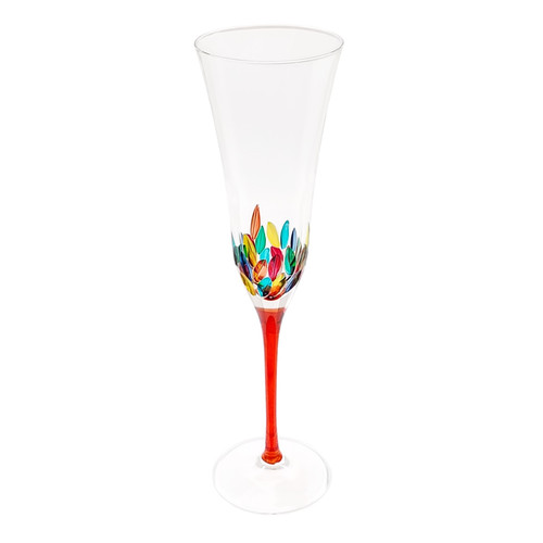 Gage Tree of Life Champagne Flute, Orange Stem