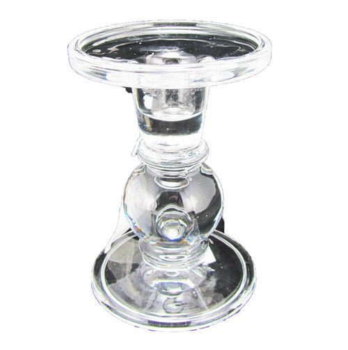Biedermann & Sons Glass Dual Purpose Candle Holder, Medium (HJ605)
