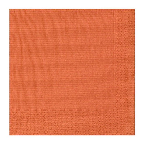 Caspari Paper Beverage Napkins, Grosgrain Deep Orange - 2 Packs (8602C)