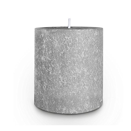 Root Timberline Pillar Candle, 3x3" Unscented Platinum (333PLT)