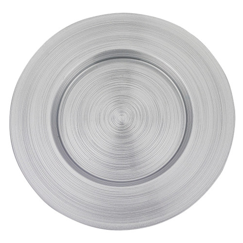 Badash Arianna Metallic Charger Plate, Silver (D102)