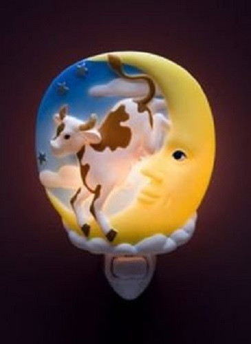 Ibis & Orchid Nightlight, Cow Over Moon