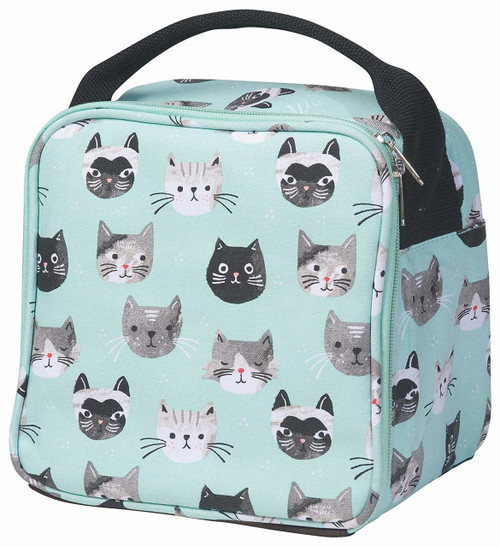 Now Designs Let's Do Lunch Bag, Cats Meow Aqua (3360031)