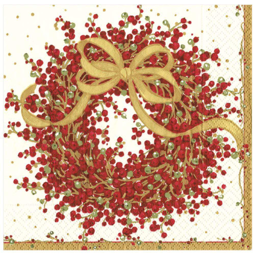 Caspari Paper Dinner Napkins, Pepperberry - 2 Packs (8070D)