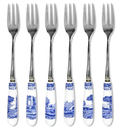 Spode Pastry Forks, Blue Italian, Set of 6 (1502185)