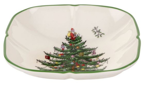 Portmeirion Spode Sculpted Square Dish, Christmas Tree