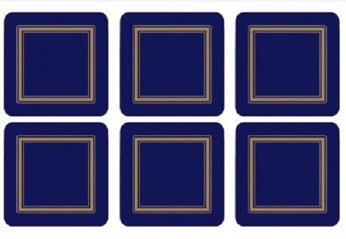 Pimpernel Coasters, Classic Midnight Blue - Set of 6