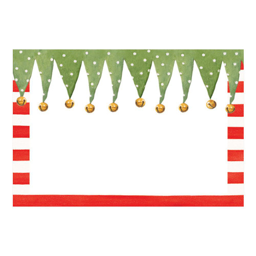 Caspari Place Cards, Stocking Stripe - 2 Packs (87916P)