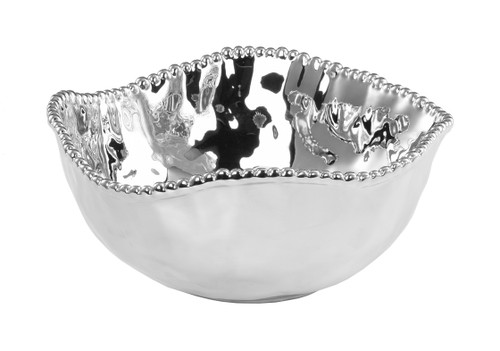 Pampa Bay Verona Large Salad Bowl, Silver (CER-1721)