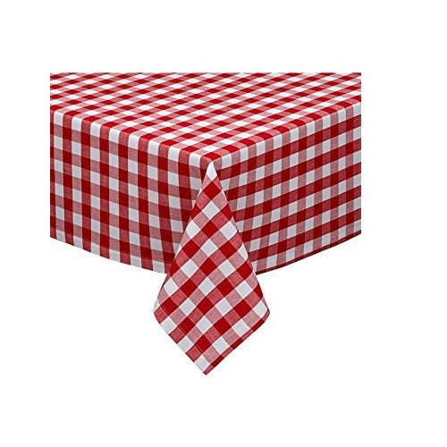 Design Imports Red & White Checkers Tablecloth