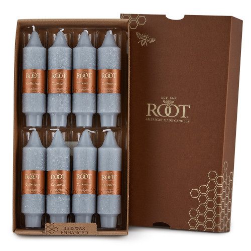 Root Timberline Collenette Candles 5", Platinum - Box of 8 (595PLT)