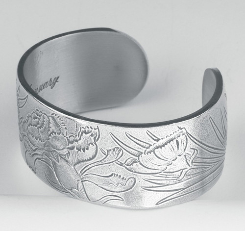 Salisbury Pewter Bracelet - Flower of the Month - January (CFMB-01)