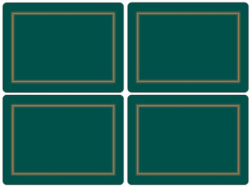 Pimpernel Placemats, Classic Emerald, Set of 4