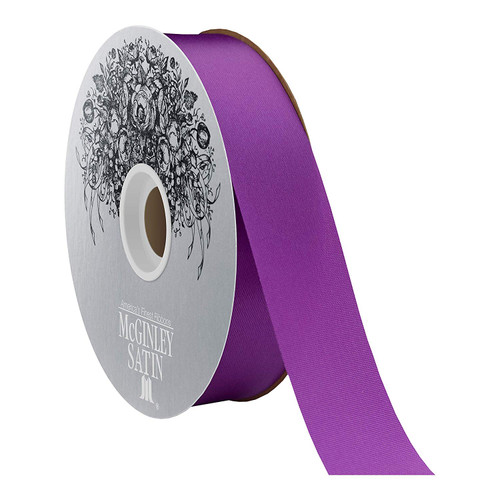 McGinley 100 Yards Purple Acetate Satin Ribbon, 1.3" W.(282229-042)