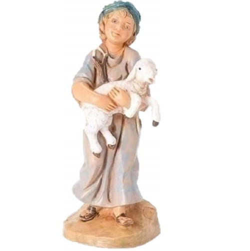 Roman Fontanini Silas Boy Holding Sheep, 5" Collection (57521)