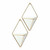 Umbra Trigg Small Wall Vessel, White/Brass