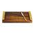 Michael Wainwright Wooden Cheese Tray With Knife, Truro, Gold
