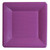 Caspari Square Paper Salad/Dessert Plates, Grosgrain Aubergine - 2 Packs (5959SP)
