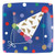 Caspari Square Paper Salad/Dessert Plates, Party Hats - 2 Packs (14620SP)