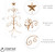 Tripar Regent Mini Gold Metal Ornament Tree (34209)
