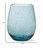 TAG Stemless Bubble Wine Glass, Aqua (G09027)