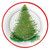Caspari Round Paper Salad/Dessert Plates, Glittering Tree White - 2 Packs (14710SP)