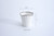 Pampa Bay Salerno Medium Porcelain Cachepot, White/Silver (CER-2512-W)