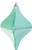 Raz Imports Teal Geometric Ornament, Dreidel