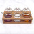 Badash Condiment Jars & Wood Stand, Set of 3