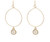Rain Gold Wire Circle Shell Earring