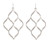Rain Silver Four Square Twisted Diamond Shape Wire Earring