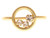 Rain Gold Circle with Clear Crystals Ring