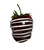 Just Dough It Replica Dipped Strawberry, Chocolate With White Stripes (W0901-CHOC/WHT STRP)