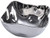 Pampa Bay Thin & Simple Porcelain Square Snack Bowl, Silver