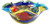 Badash Stormy Rainbow Wavy Glass Bowl