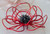 Village Designs Springerlee Poppy Pendant, Red & Hematite