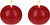 Ganz LED Wax 2pc Ball Candle Set, Red (LLW1240)